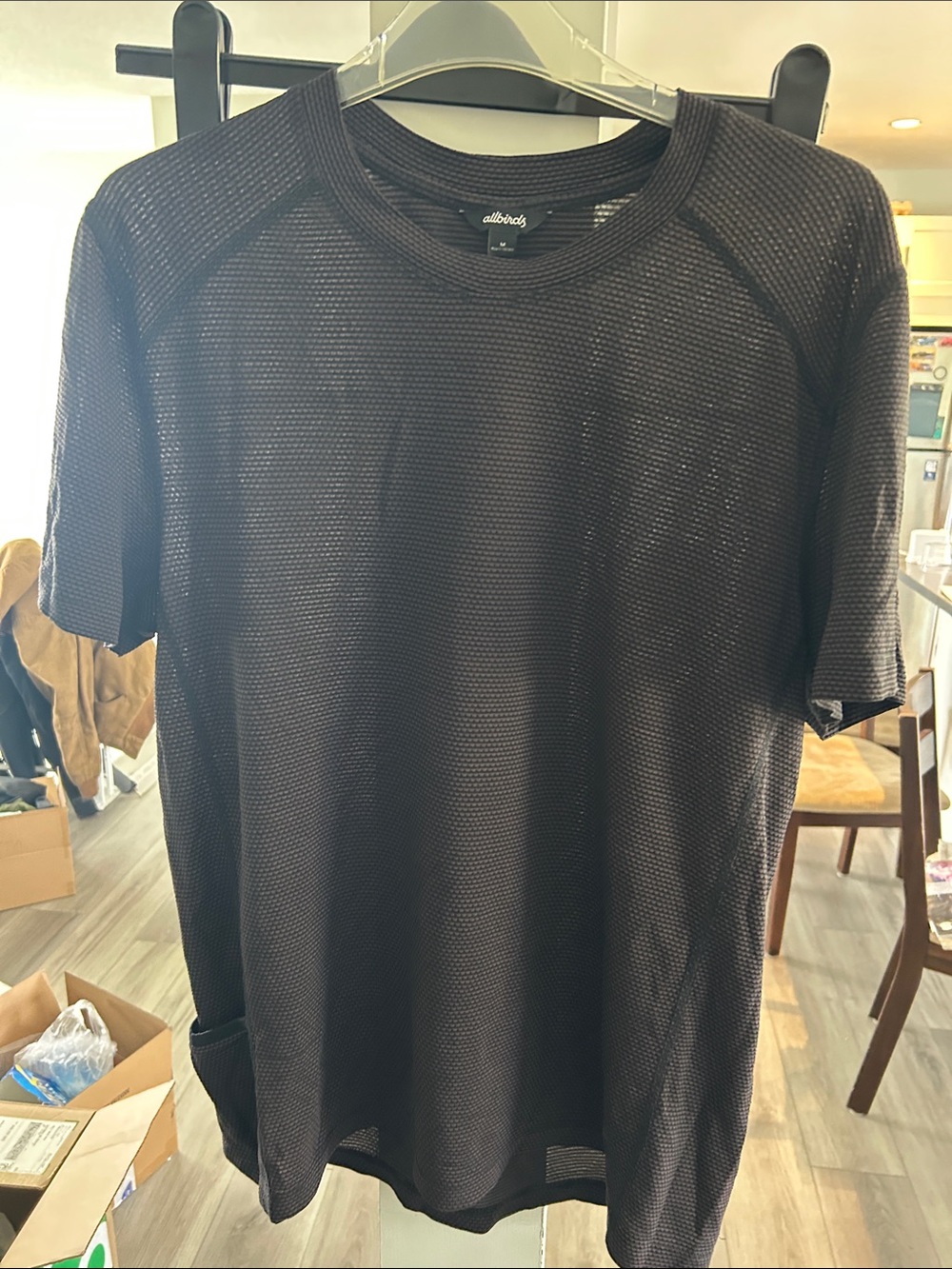 allbirds Black Short-Sleeve Crew Tee - Breathable Knit